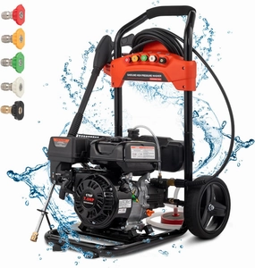 Winado Gas Pressure Washer, 2700 PSI and 2.3 Max GPM, 5 Nozzle Tips 26FT Hose Power Washer with Soap Tank/Spray Gun and Wand, High Pressure Washers for Cars/Fences/Driveways EPA Certified