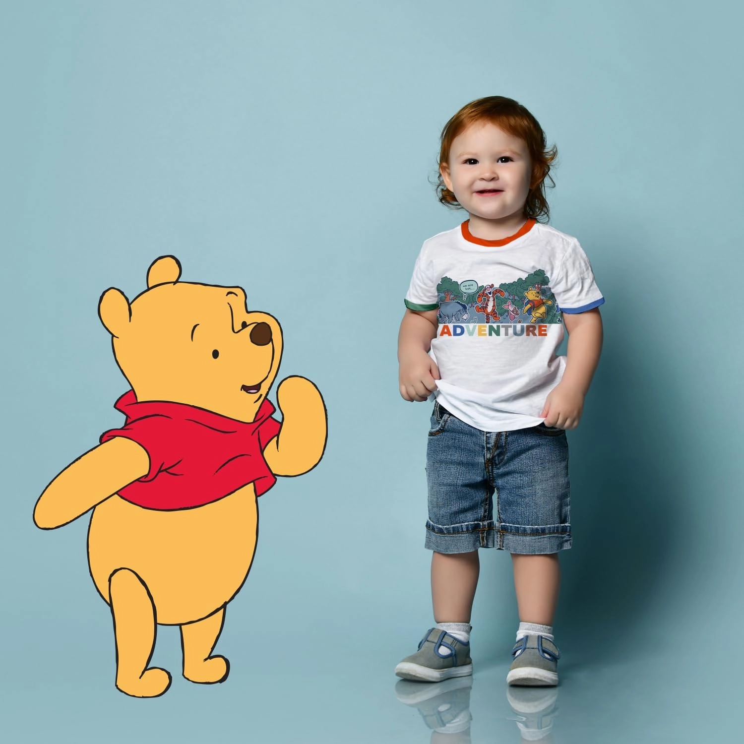 Winnie The Pooh Graphic T-Shirt (Sets) Tigger Eeyore Piglet Rabbit Roo Kanga Owl Lumpy Kessie Infant-Baby/Toddlers Clothes