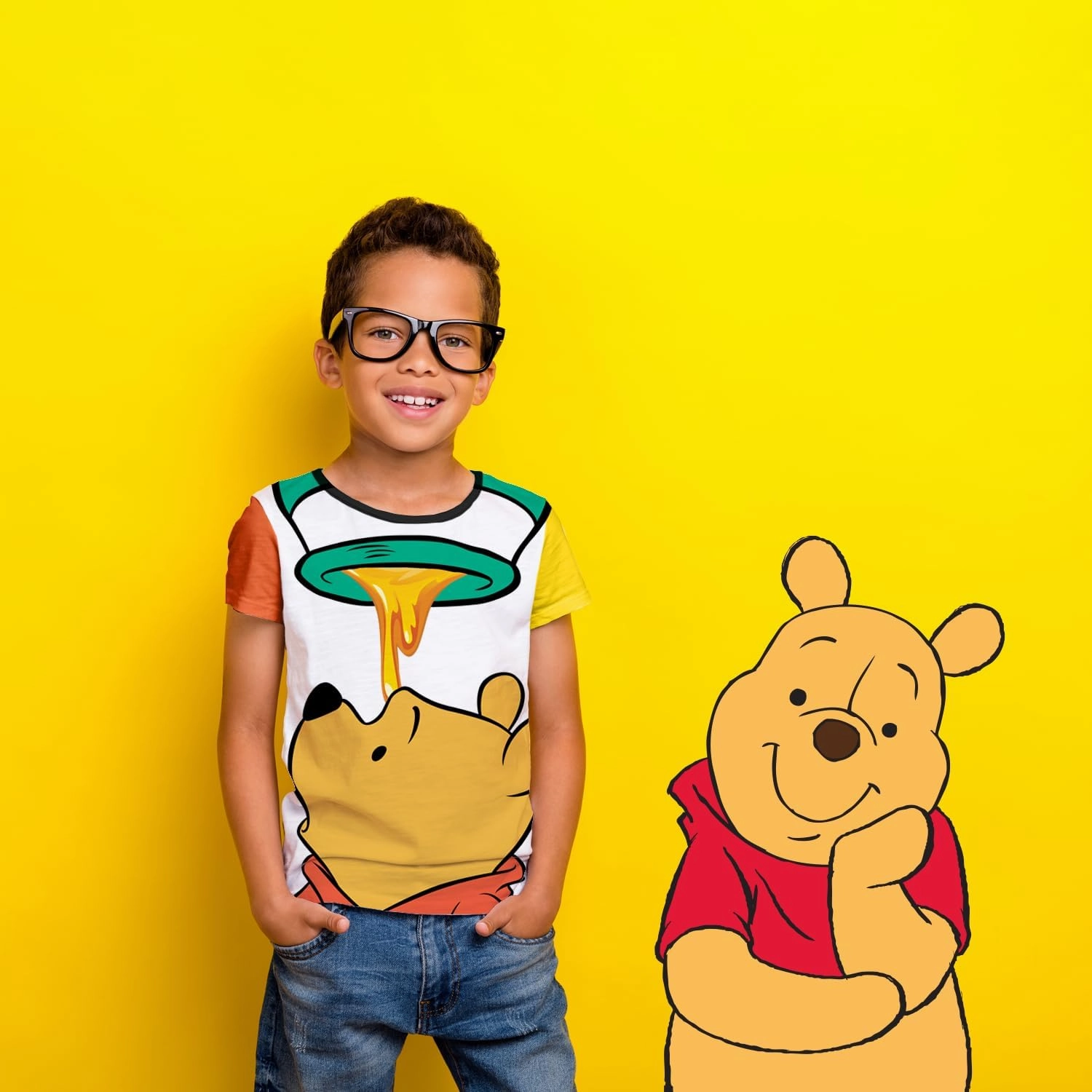 Winnie The Pooh Graphic T-Shirt (Sets) Tigger Eeyore Piglet Rabbit Roo Kanga Owl Lumpy Kessie Infant-Baby/Toddlers Clothes