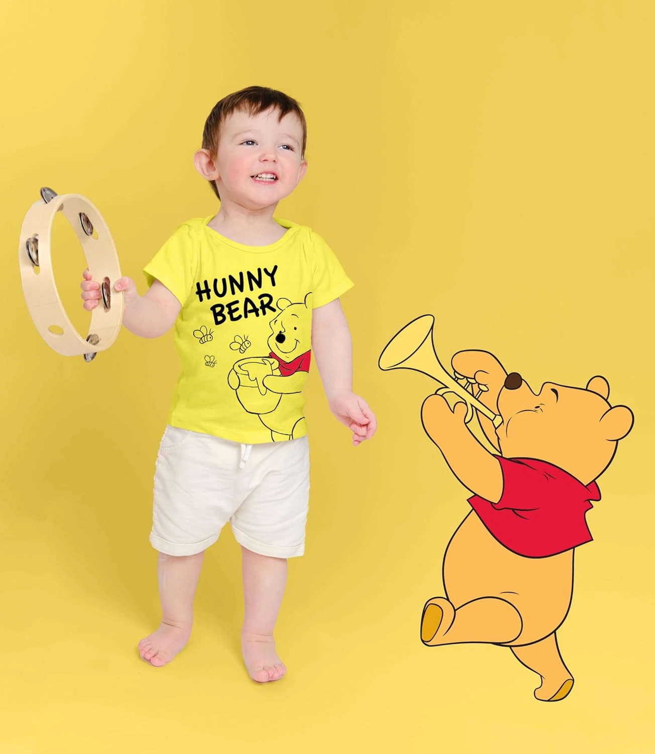 Winnie The Pooh Graphic T-Shirt (Sets) Tigger Eeyore Piglet Rabbit Roo Kanga Owl Lumpy Kessie Infant-Baby/Toddlers Clothes