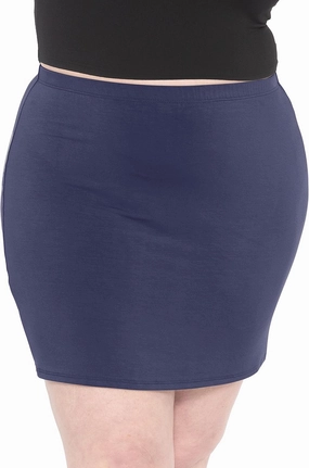 Women's Cotton Soft Stretch Fabric Basic Mini Skirt | Small - 5X
