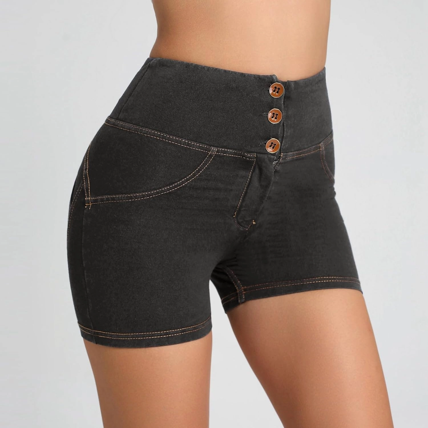 Women's Shorts Activewear High Waisted Tummy Control Spandex Booty Shorts Seamless Booty Biker Short Legging