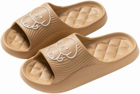 Women's Slippers Cute Bear Dog Cartoon Pattern Girl's Thick Soles Indoor Outdoor Slippers