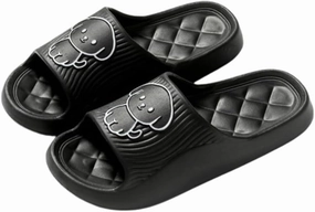 Women's Slippers Cute Bear Dog Cartoon Pattern Girl's Thick Soles Indoor Outdoor Slippers
