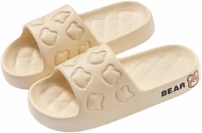 Women's Slippers Cute Bear Dog Cartoon Pattern Girl's Thick Soles Indoor Outdoor Slippers