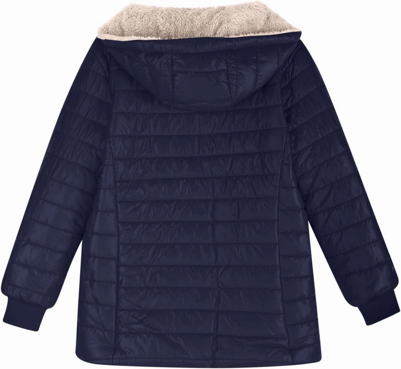 Women's Winter Coats Long Sleeve Fleece Lined Puffer Coat Full Zip Baggy Winter Jacket with Pockets