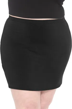 Women's Cotton Soft Stretch Fabric Basic Mini Skirt | Small - 5X