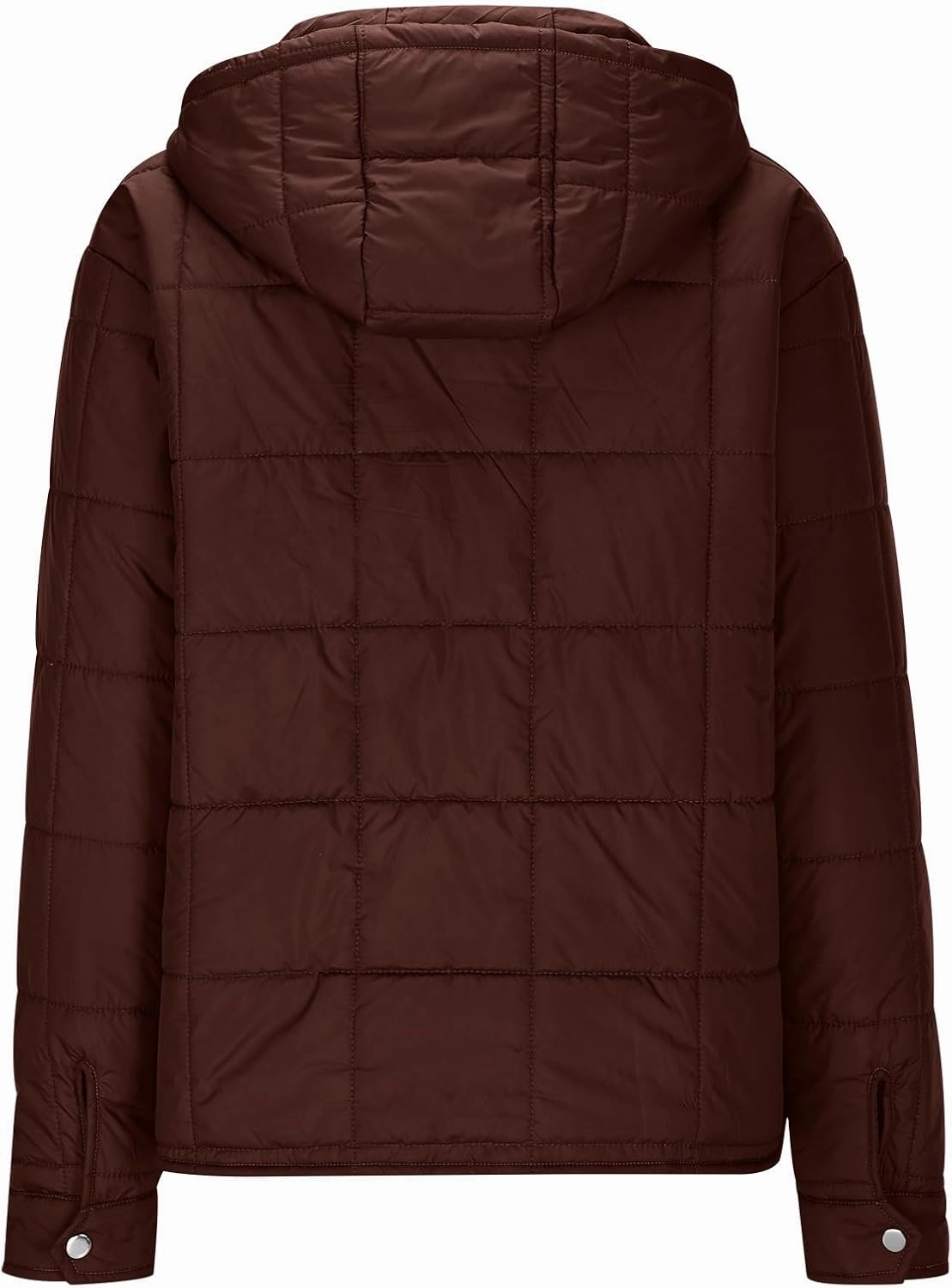 Womens Cropped Winter Coats Long Sleeve Zip Up Puffer Coat Warm Casual Lightweight Winter Jacket with Pockets
