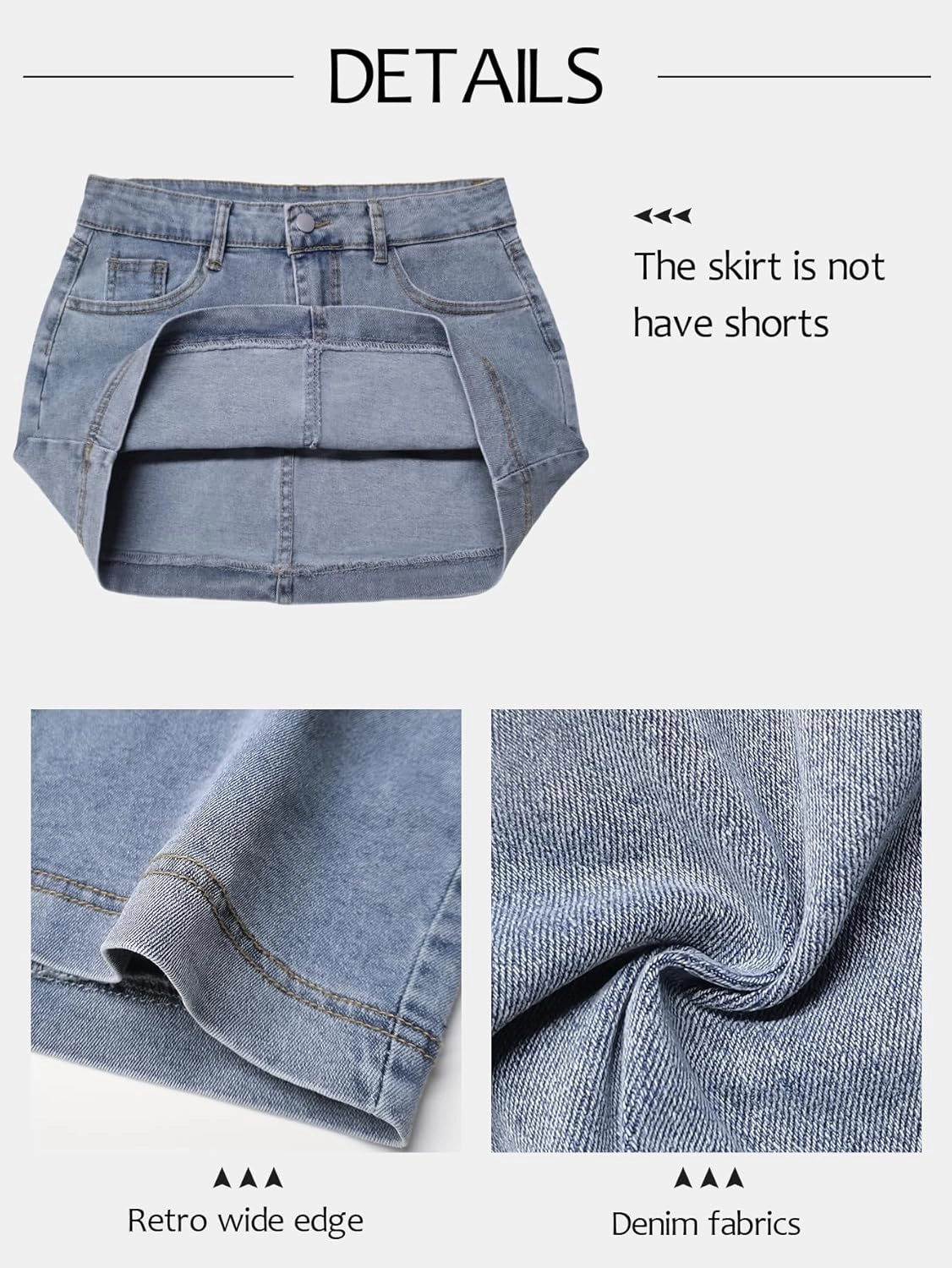 Womens Denim Skirt Casual Mini Jean Skirt Stretch Low Waist Jean Skirt for Women Zip Fly Denim Mini Skirts