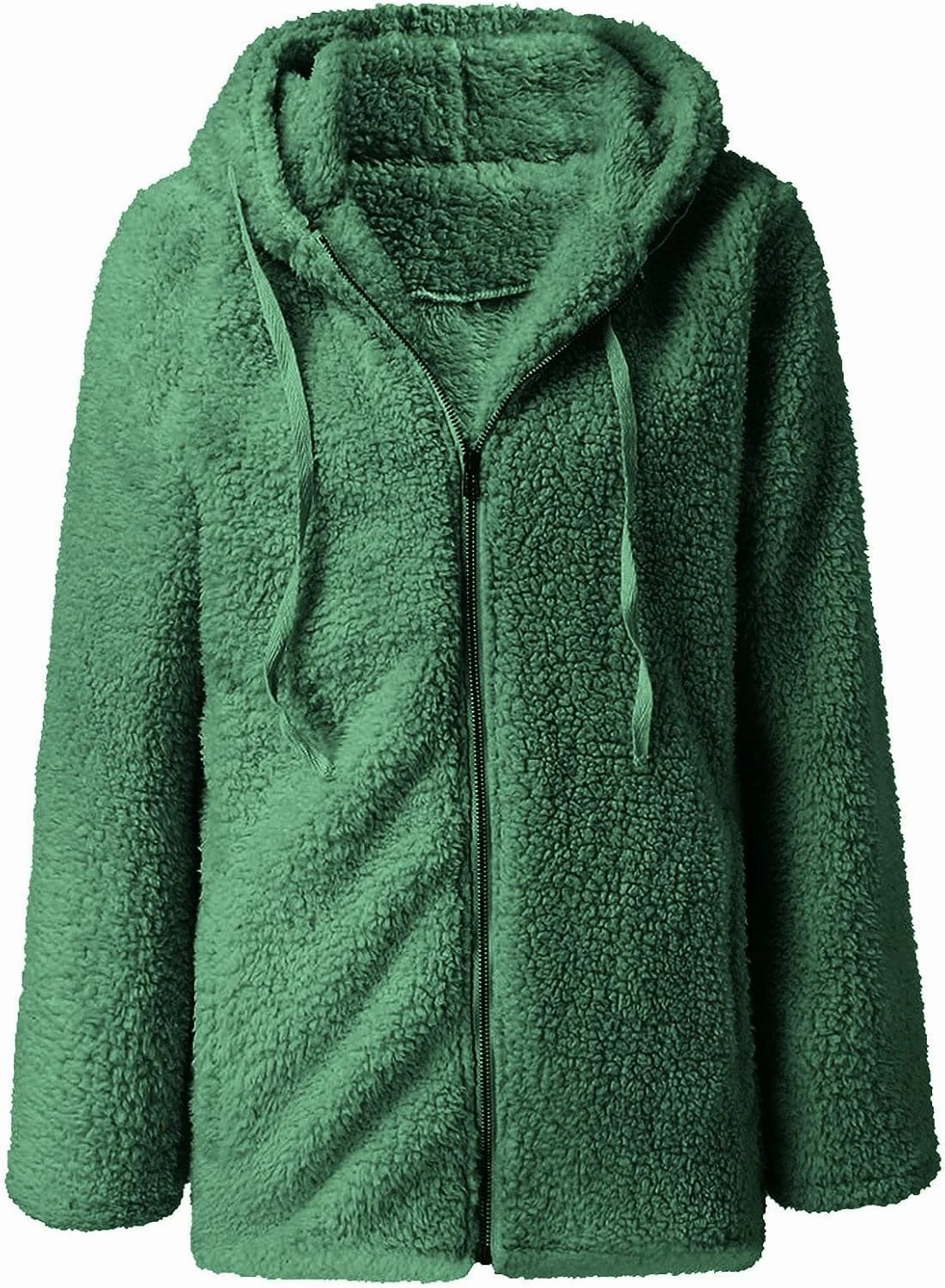 Womens Warm Coats 2025 Winter Fleece Teddy Sherpa Jacket Trendy Full Zip Up Hoodies with Pockets Soft Outerwear