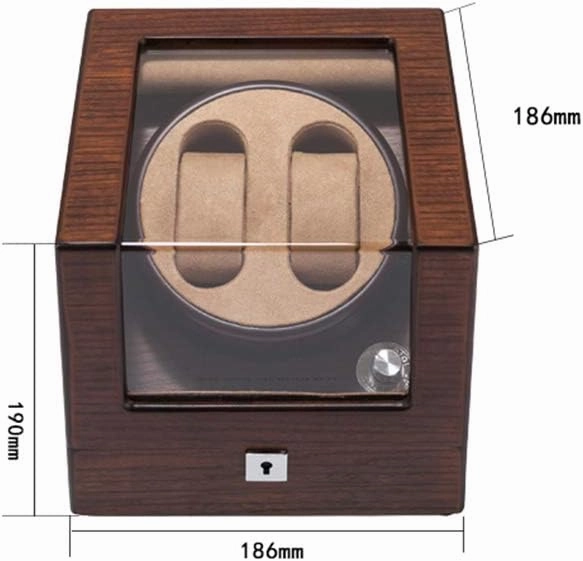 Wooden Automatic Watch Winding Box, Mechanical Watch Shaker, Watch Storage Box with Lock, Anti-Magnetic Silent Watch Shaker, Watch Storage Box with Lock Key