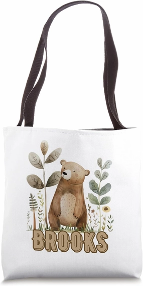 Woodland Bear Forest Animals Personalized BROOKS Tote Bag