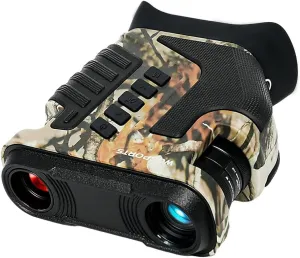 WOSPORTS 4K Night Vision Goggles – 1315FT Infrared Viewing, 10X Optical   8X Digital Zoom, 3" HD Screen, Rechargeable, 32GB Card – Ideal for Wildlife Observation, Green