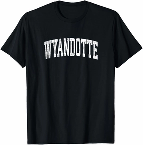 Wyandotte Michigan MI Vintage Athletic Sports Design T-Shirt