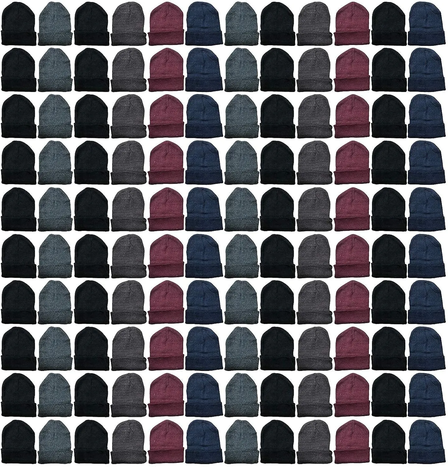Yacht & Smith Wholesale Beanie and Glove Winter Bulk Kit, Kids Adults Bulk Sets, Homeless Donation Shelters