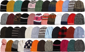 Yacht & Smith Case Pack of 240 Pieces Wholesale Beanie Winter Bulk Kit, Kids Adults Bulk Sets, Homeless Donation Shelters