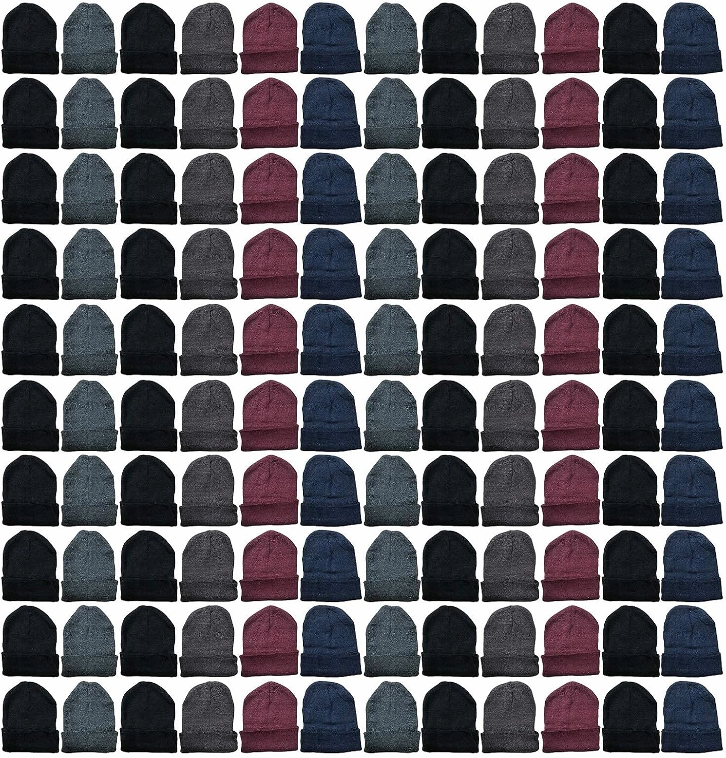 Yacht & Smith Wholesale Beanie and Glove Winter Bulk Kit, Kids Adults Bulk Sets, Homeless Donation Shelters