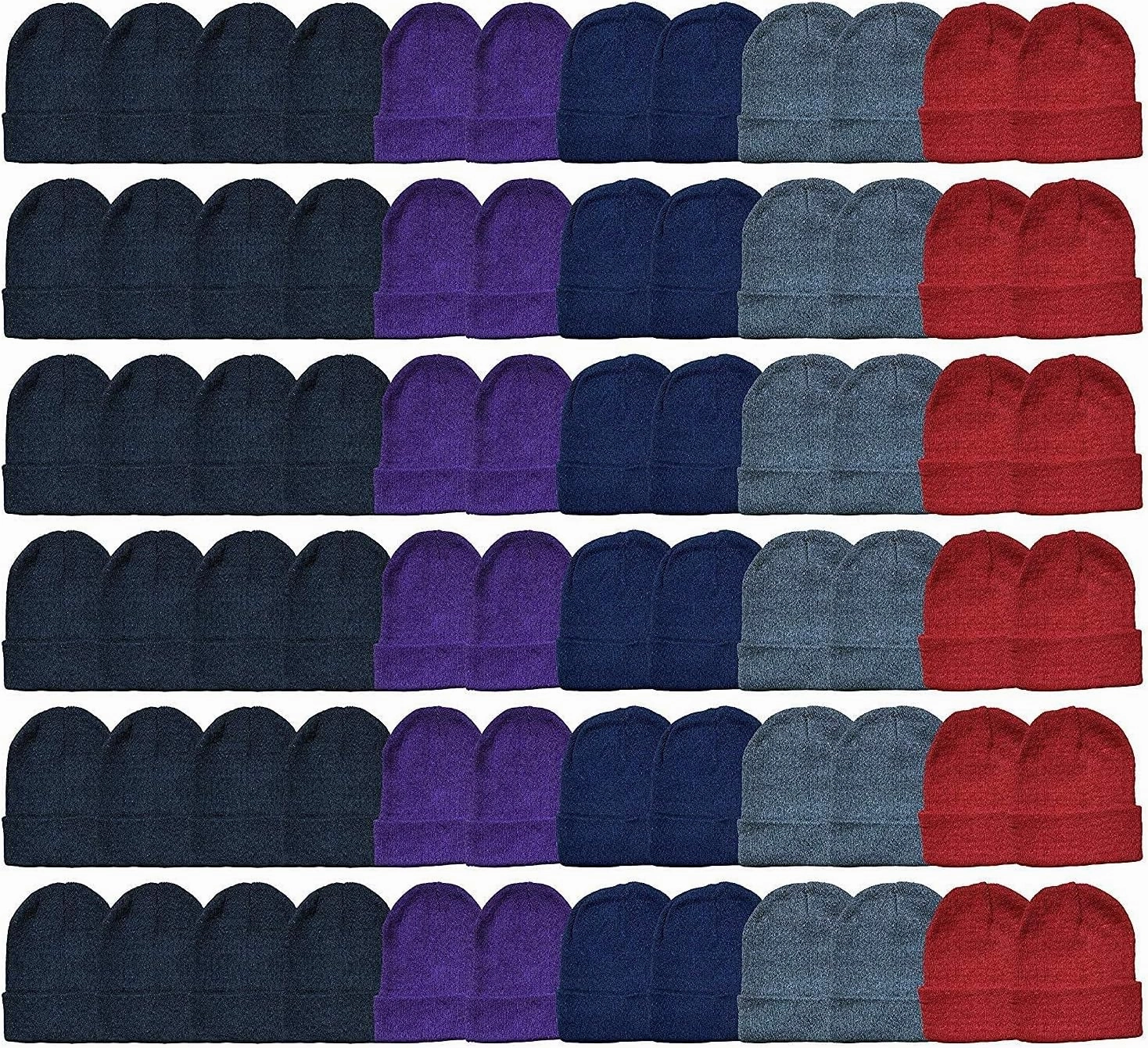 Yacht & Smith Wholesale Beanie and Glove Winter Bulk Kit, Kids Adults Bulk Sets, Homeless Donation Shelters