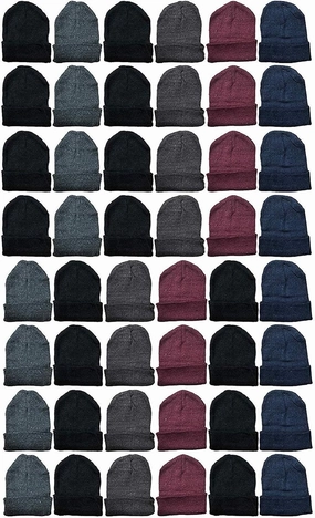 Yacht & Smith Wholesale Beanie and Glove Winter Bulk Kit, Kids Adults Bulk Sets, Homeless Donation Shelters