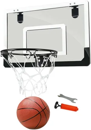 YARNOW Door Hanging Basketball Hoop Mini Basketball Board Set PVC Material Portable for Home Office or Gym