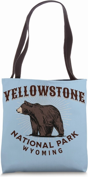 Yellowstone National Park Wyoming Bear Souvenir Tote Bag