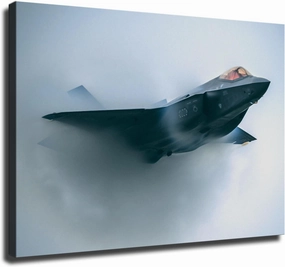 YMXHYC Aircraft Art Military Poster F-35 Fighter Poster Canvas Modern HD Picture Print Artwork Home Living Room Bedroom Room Wall Art Background Decor (16x20inch Unframed)