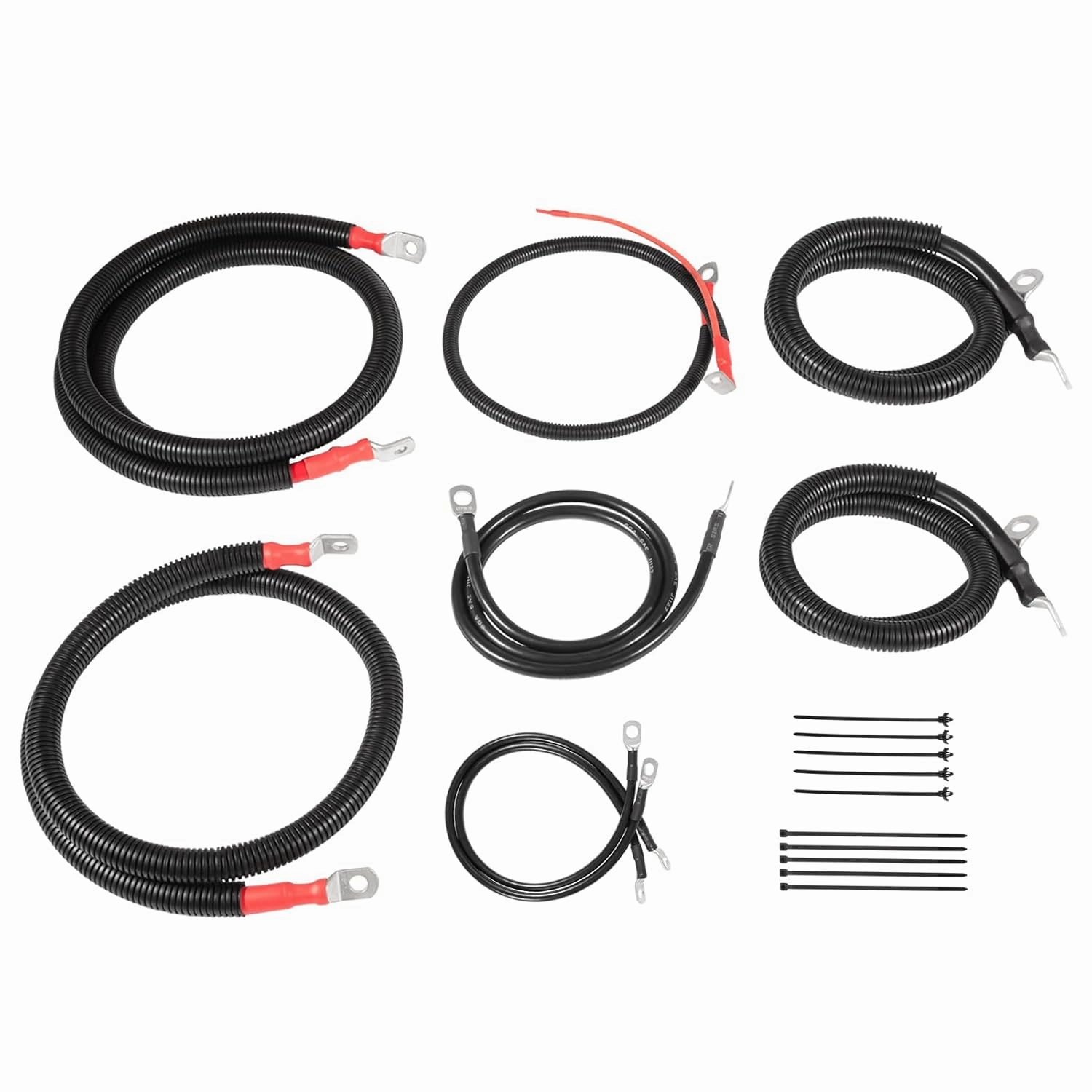 Yoursme Battery Cables Wire kit Fit for Dodge RAM Truck Gen 3 2003-2007 5.9L 24 valve Cummins Diesel straight starter lug