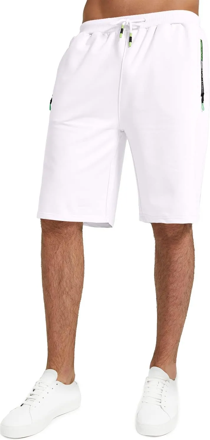 YTD Men's Shorts Casual Classic Fit Drawstring Summer Beach Shorts with Elastic Waist and Pockets