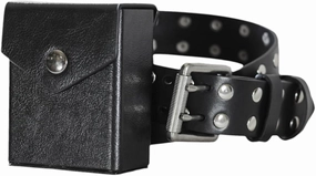 Yu'Gi Deck Box & Belt Replica, 60 Size, Hard Shell, Faux Leather, Belt Loop, Compatible with Yu-Gi-Oh!, Magic: The Gathering, Poke TCG and others (Yu'Gi Black - 60 Sleeve Size Deck Box, Medium)