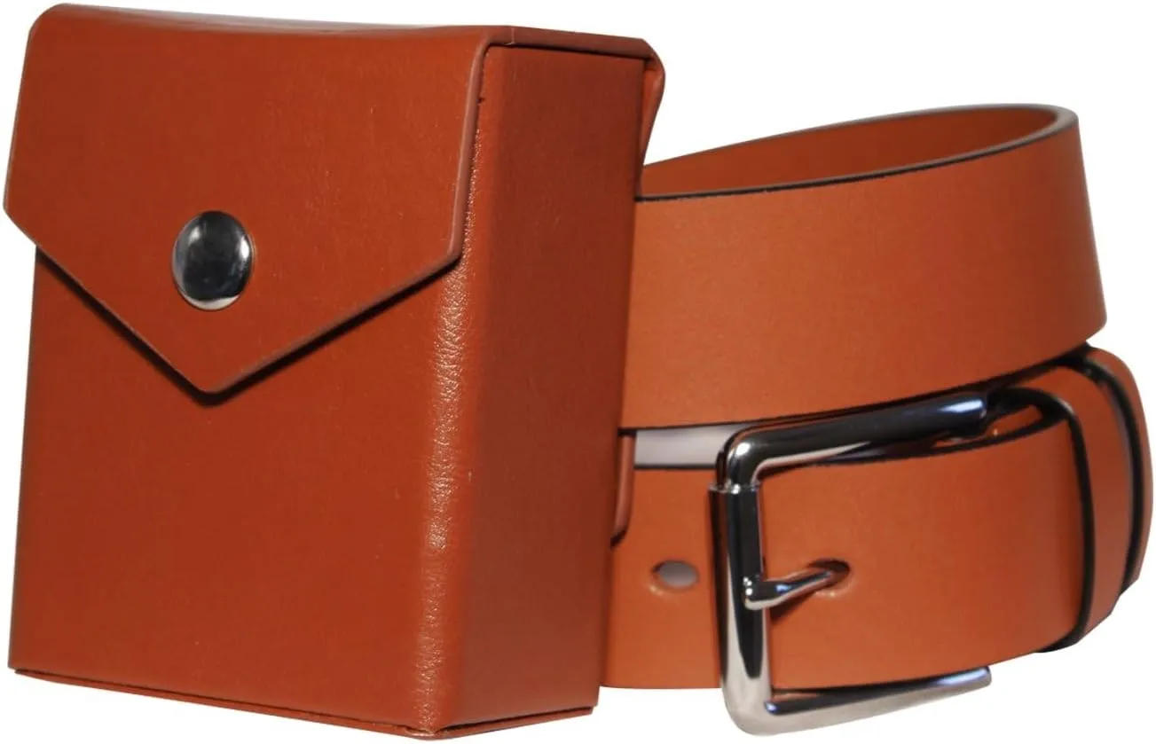 Yusei's Deck Box & Belt Replica, 80 Size, Hard Shell, Faux Leather, Belt Loop, Compatible with Yu-Gi-Oh!, Magic: The Gathering, Poke TCG and others (Yusei Brown - 80 Sleeve Size Deck Box, Small)