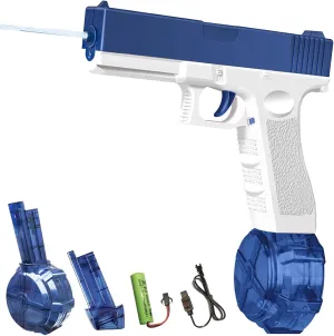 Zanktony Super Electric Water Gun for Adults Kids, Powerful 434CC 58CC High Capacity Automatic Squirt Guns Up to 32 FT Range for Swimming Pool Party Beach Outdoor Activity