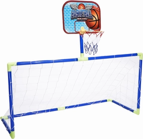 ZJchao Playground Sets for Backyards, Basketball Net Catcher Indoor Outdoor Mini Basketball Soccer System with Backboard Mount Set Backboard Football Guard Balls Kit for Backyard
