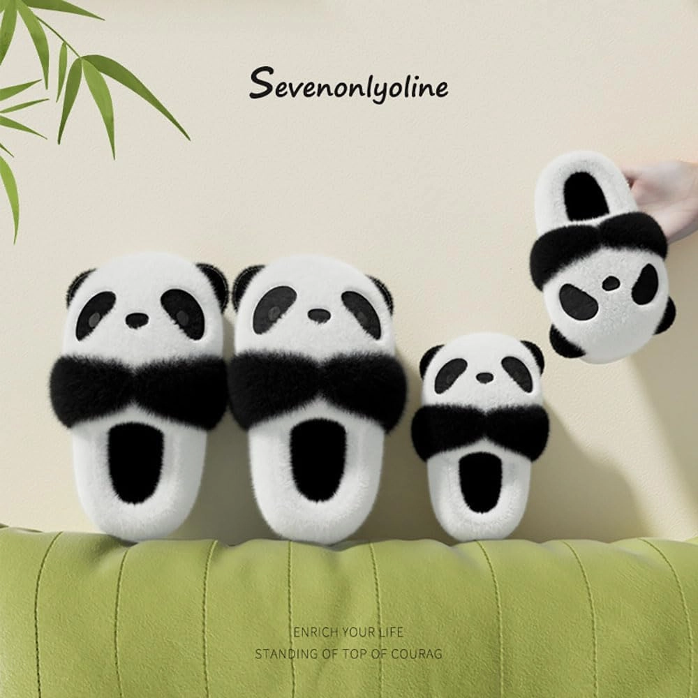 Zureto The New Cute Panda Animal Slipper Cuddly Panda Bear Plush Animal House Slippers Warm Winter Slippers House